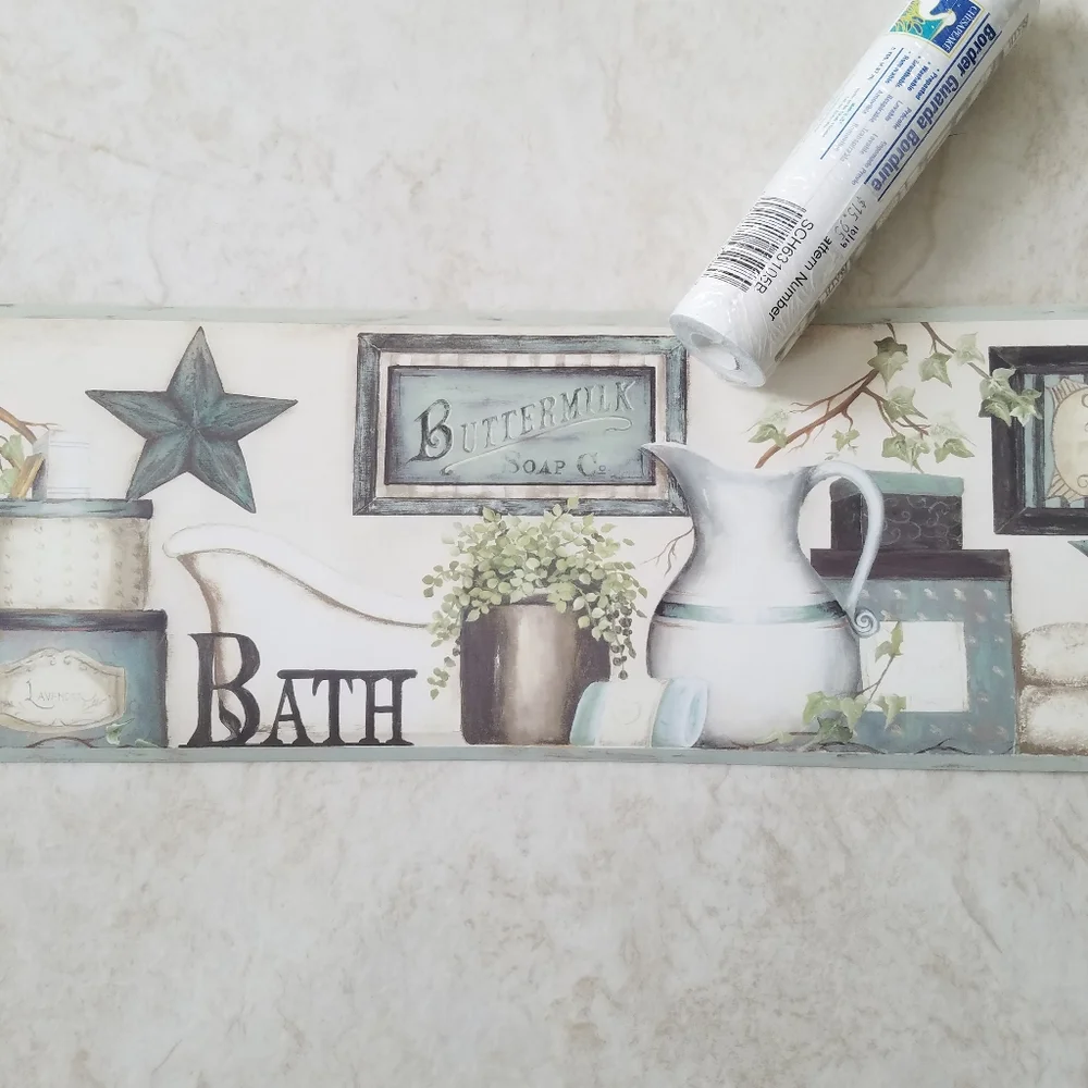 Wallpaper Border French Country Bathroom